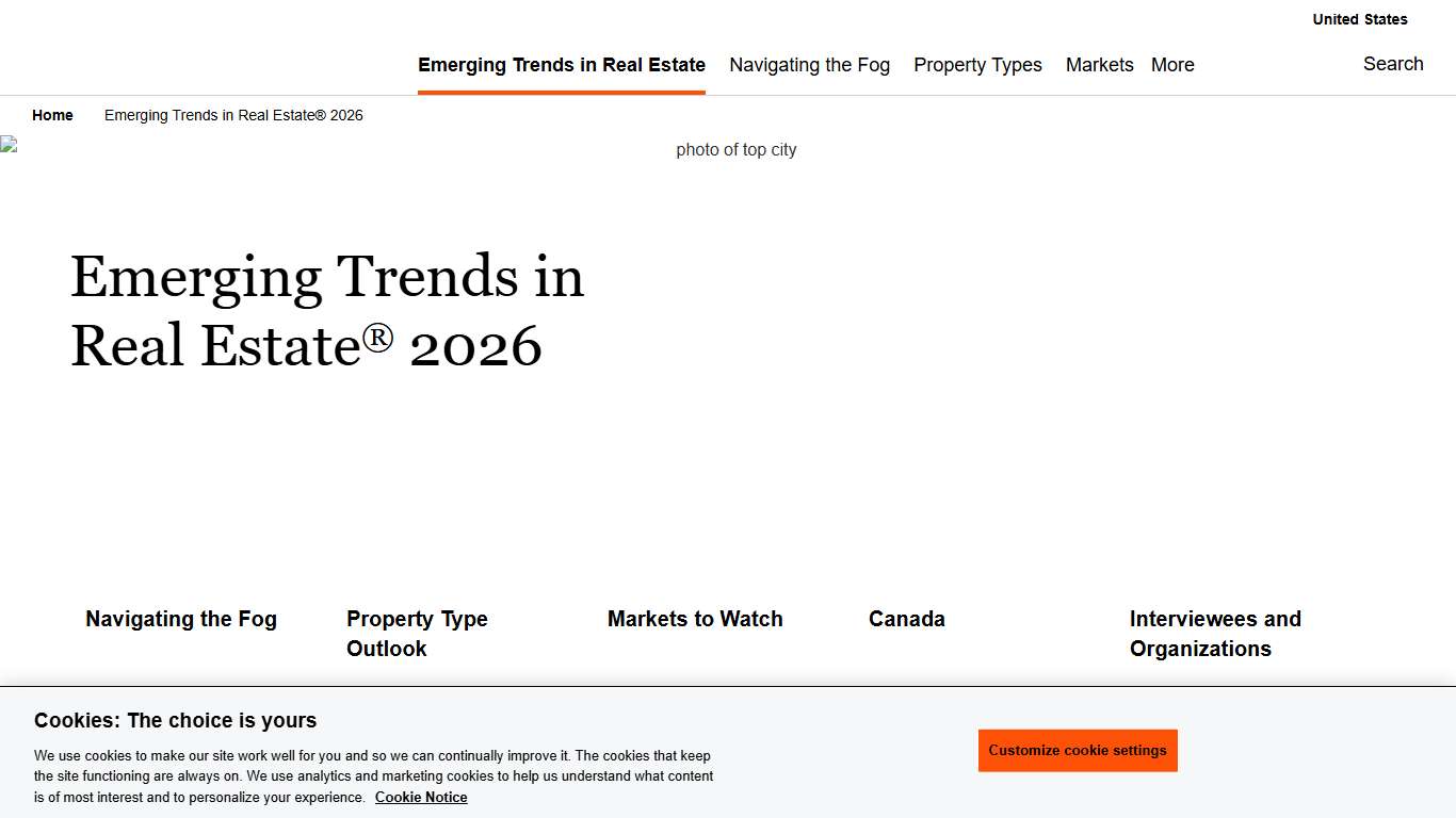 Emerging Trends in Real Estate 2026: PwC